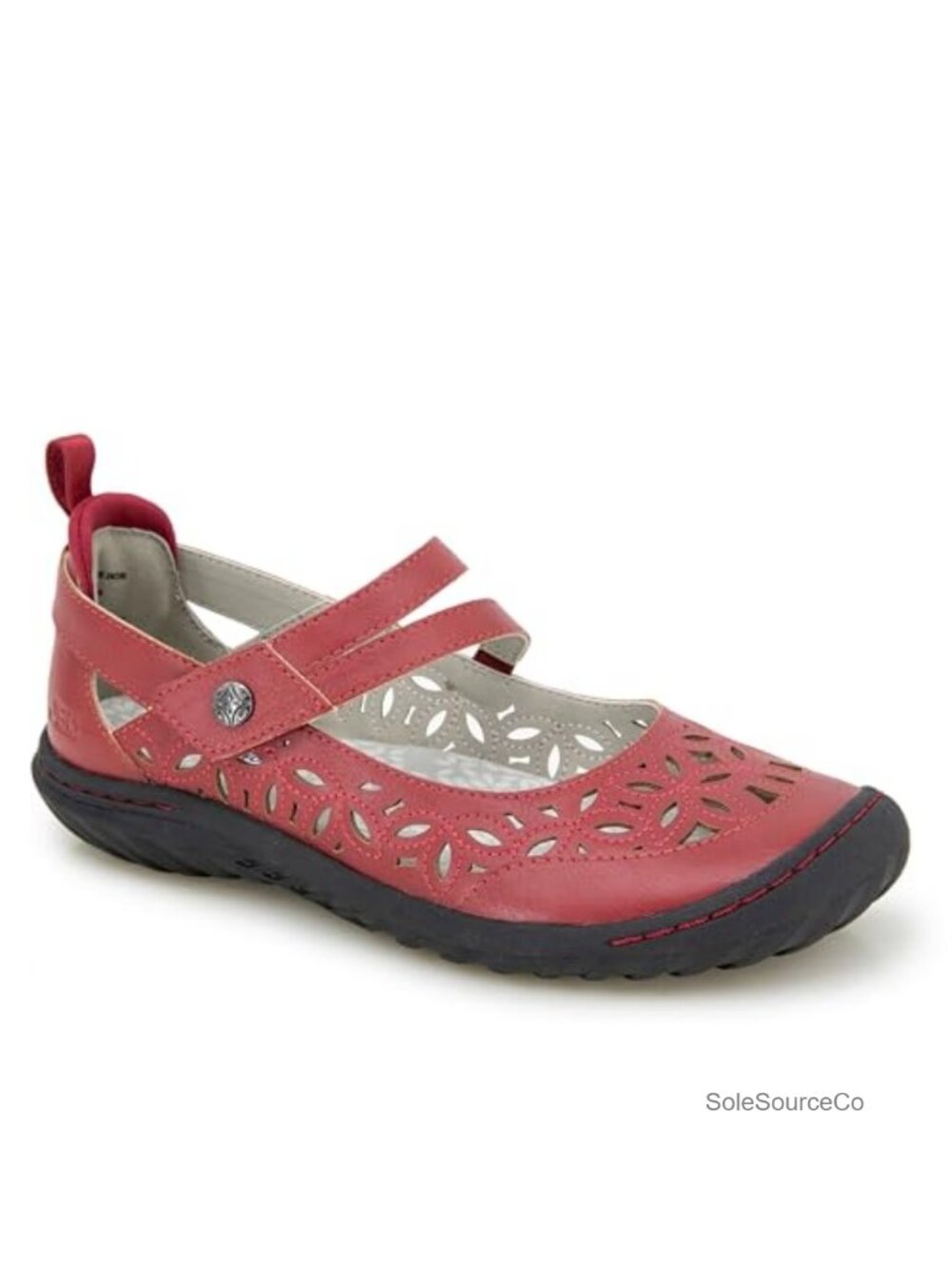 JBU Bellerose Encore Women's Memory Foam Mary Jane Flats Hook Loop Casual Shoes